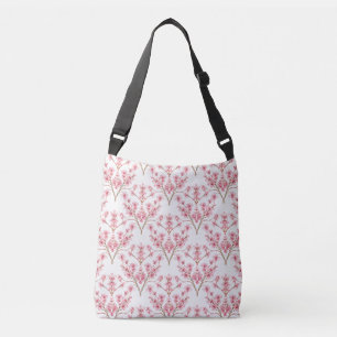 Sakura Cherry Blossom Damask Waterverf Crossbody Tas