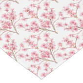 Sakura Cherry Blossom Damask Waterverf Korte Tafelloper (Hoek)