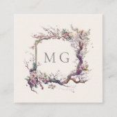 Sakura Cherry Blossom Floral Vierkante Visitekaartje (Voorkant)