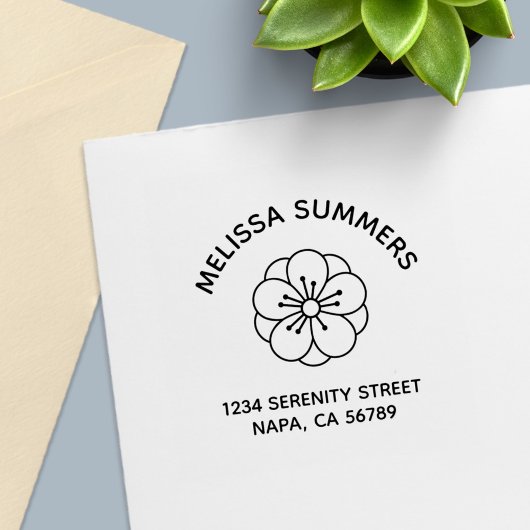 Sakura Cherry Blossom Flower Arch Address Zelfinktende Stempel