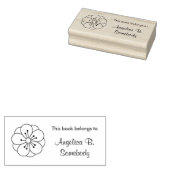 Sakura Cherry Blossom Flower Bookplate Rubberstempel (Gestempeld)