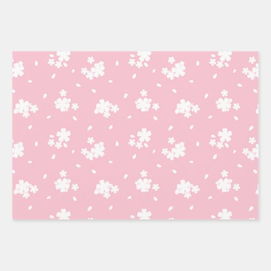 Sakura Cherry Blossom Flower Pattern Inpakpapier Vel (Voorkant)