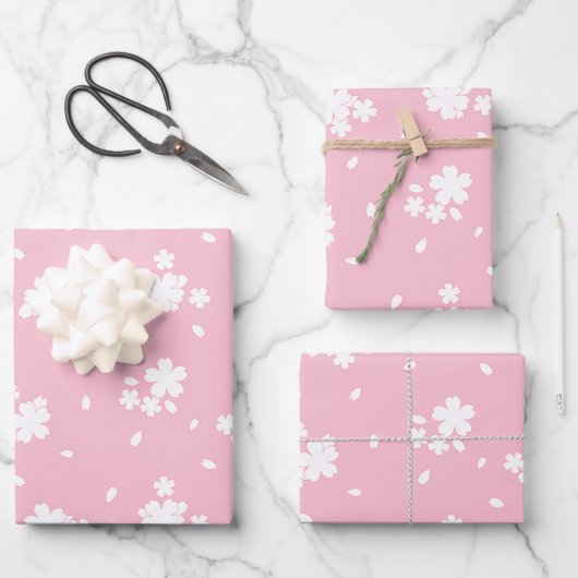 Sakura Cherry Blossom Flower Pattern Inpakpapier Vel (Voorkant)