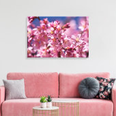 Sakura Cherry Blossom gekust door zonlicht Canvas Afdruk (Insitu (Woonkamer))