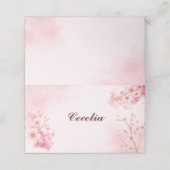 Sakura Cherry Blossom Gevouwen Plaats Kaart (Buitenkant ongevouwen)