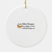 Sakura Cherry Blossom in the Blue Keramisch Ornament (Achterkant)