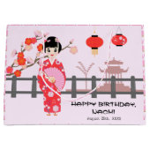 Sakura Cherry Blossom Japans Meisje Verjaardagsfee Groot Cadeauzakje (Voorkant)