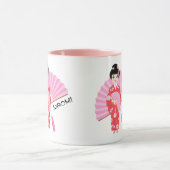 Sakura Cherry Blossom Japans Meisje Verjaardagsfee Mok (Midden)