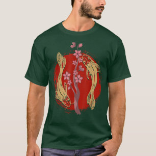 Sakura Cherry Blossom Koi Fish Pond Nishikgoi Koi T-shirt