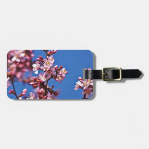 Sakura Cherry Blossom met Blue Bagagelabel