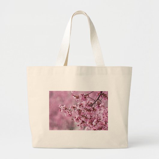 Sakura Cherry Blossom Pastel Pink Layers Grote Tote Bag (Voorkant)