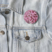 Sakura Cherry Blossom Pastel Pink Layers Ronde Button 5,7 Cm (In situ)