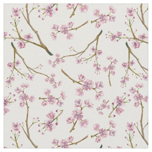 Sakura Cherry Blossom Print Stof (Close Up)