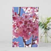 Sakura Cherry Blossom Red Stars Briefpapier (Staand voorkant)