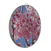 Sakura Cherry Blossom Red Stars Dartbord (Voorkant Links)