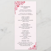 Sakura – Cherry Blossom Sakura Wedding Programma (Achterkant)