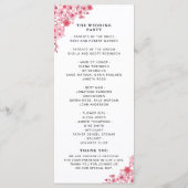 Sakura – Cherry Blossom Sakura Wedding Programma (Achterkant)