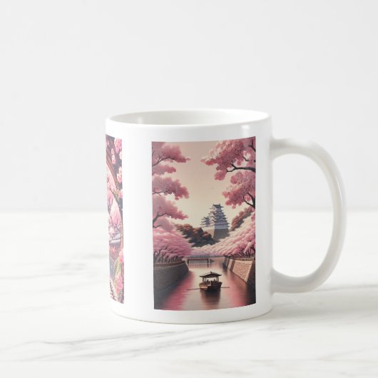Sakura Cherry Blossom Travel Mug Koffiemok (Rechts)