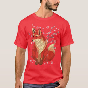 Sakura Cherry Blossom Wildlife Forest Dierenvriend T-shirt