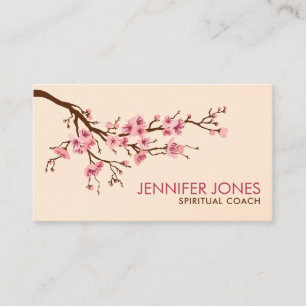 Sakura - Cherry Blossom - zachte roze pastels Visitekaartje