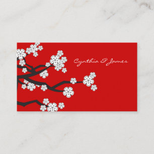 Sakura Cherry Blossoms Aziatische Trouwplaats Kaar Plaatskaartje