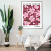 Sakura Cherry Blossoms maart Geboorte Bloem Markt Poster