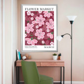 Sakura Cherry Blossoms maart Geboorte Bloem Markt Poster