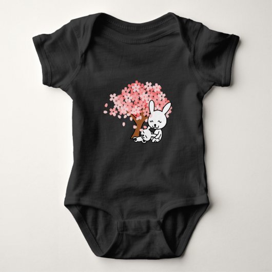 Sakura Cherry Tree Cool Schattige Kawaii konijntje Romper (Voorkant)