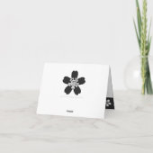 Sakura de charme en Carte de remerciements noire (Dos)