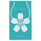 Sakura de charme en sac cadeau Turquoise (Dos)