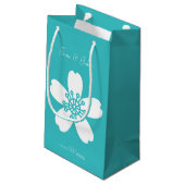 Sakura de charme en sac cadeau Turquoise (Dos Angle)