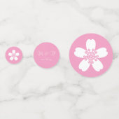Sakura de charme en table rose pétale Confetti (Derrière)