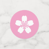 Sakura de charme en table rose pétale Confetti (Petit recto)