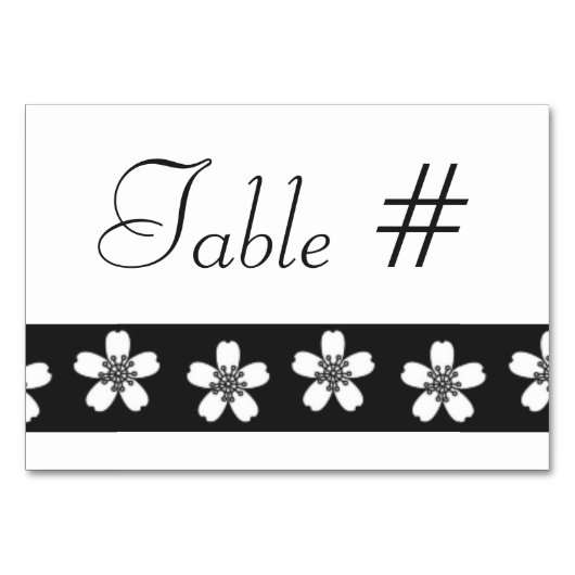 Sakura de charme sur carte de table noire (Devant)