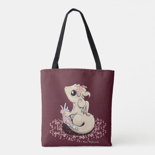 Sakura Dragon Canvas tas (Achterkant)