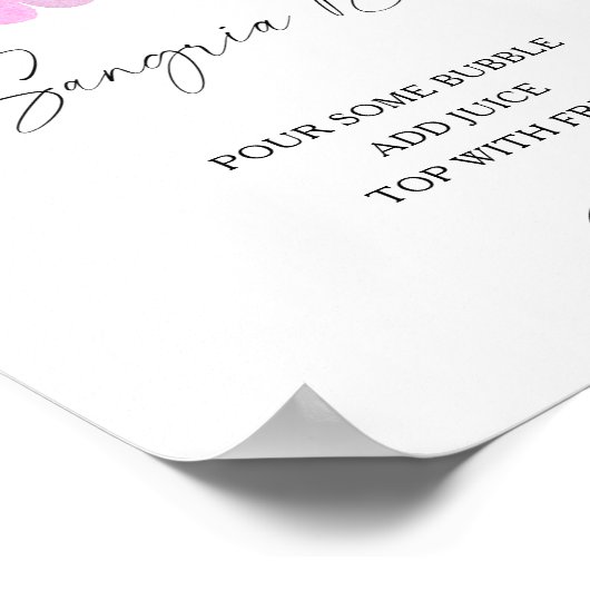 Sakura elegant - sangria bar poster (Hoek)