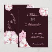 Sakura elegante bloemenbruiloft bewaar de datum briefkaart (Voorkant / Achterkant)