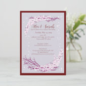 Sakura en faire-part de mariage fleurie (Debout devant)