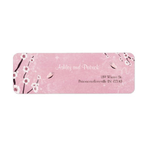 Sakura en Love Butterflies Adress Label
