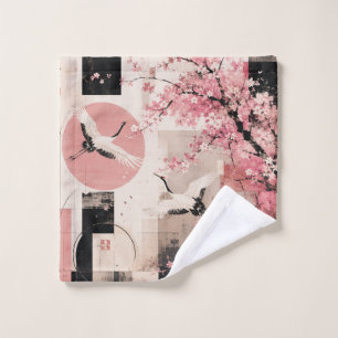 Sakura et grues avant-garde en harmonie