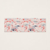 Sakura Floral Navy Small Business Carte de remerci (Dos)