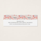 Sakura Floral Navy Small Business Carte de remerci (Devant)