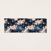 Sakura Floral Navy Small Business Carte de remerci (Dos)