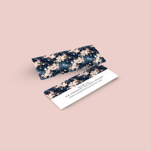 Sakura Floral Navy Small Business Carte de remerci