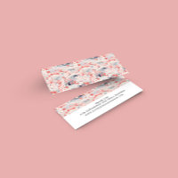 Sakura Floral Navy Small Business Carte de remerci
