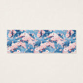 Sakura Floral Navy Small Business Dank u kaart (Achterkant)