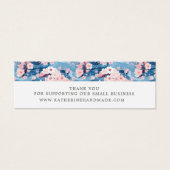 Sakura Floral Navy Small Business Dank u kaart (Voorkant)