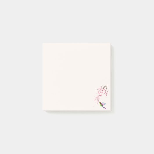 Sakura Flower & Humming Bird Post-It Notes (Voorkant)