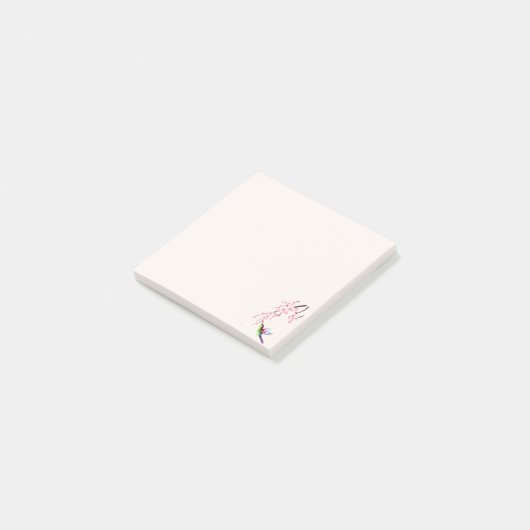 Sakura Flower & Humming Bird Post-It Notes (Schuin)