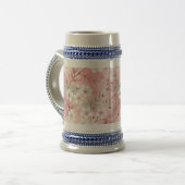 Sakura Flower Pattern Pink Bierpul (Voorkant links)